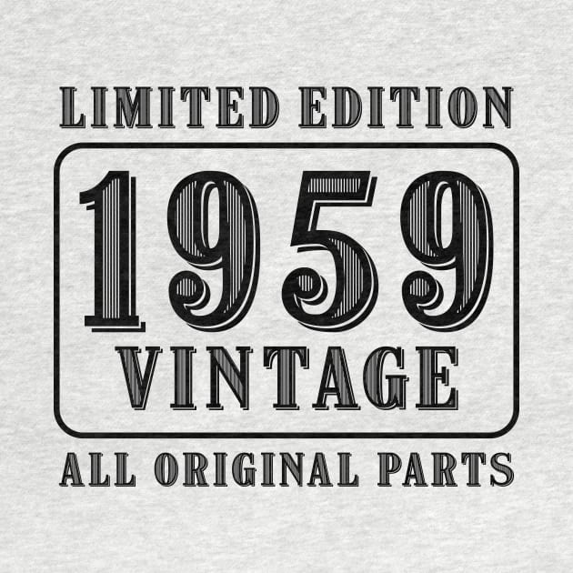 All original parts vintage 1959 limited edition birthday by colorsplash